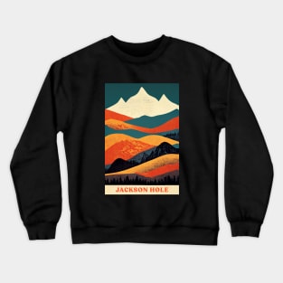 Jackson Hole Wyoming Retro Crewneck Sweatshirt